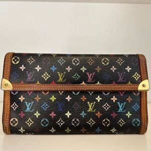 🩵💙💚💛🌈Louis Vuitton International Multicolor Murakami Wallet